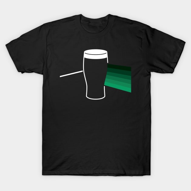 Dark Side of the Pint - Guinness Drinking T-Shirt by RetroReview